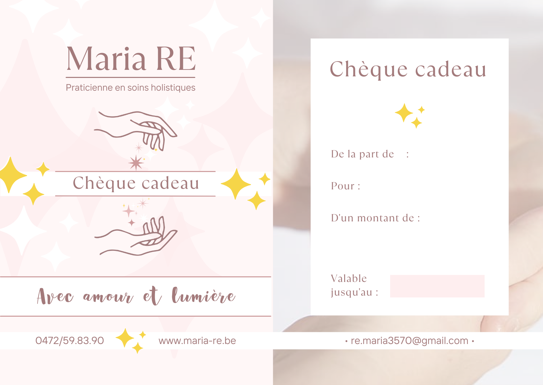 Graphisme • Maria Re • Chèque • Montant libre