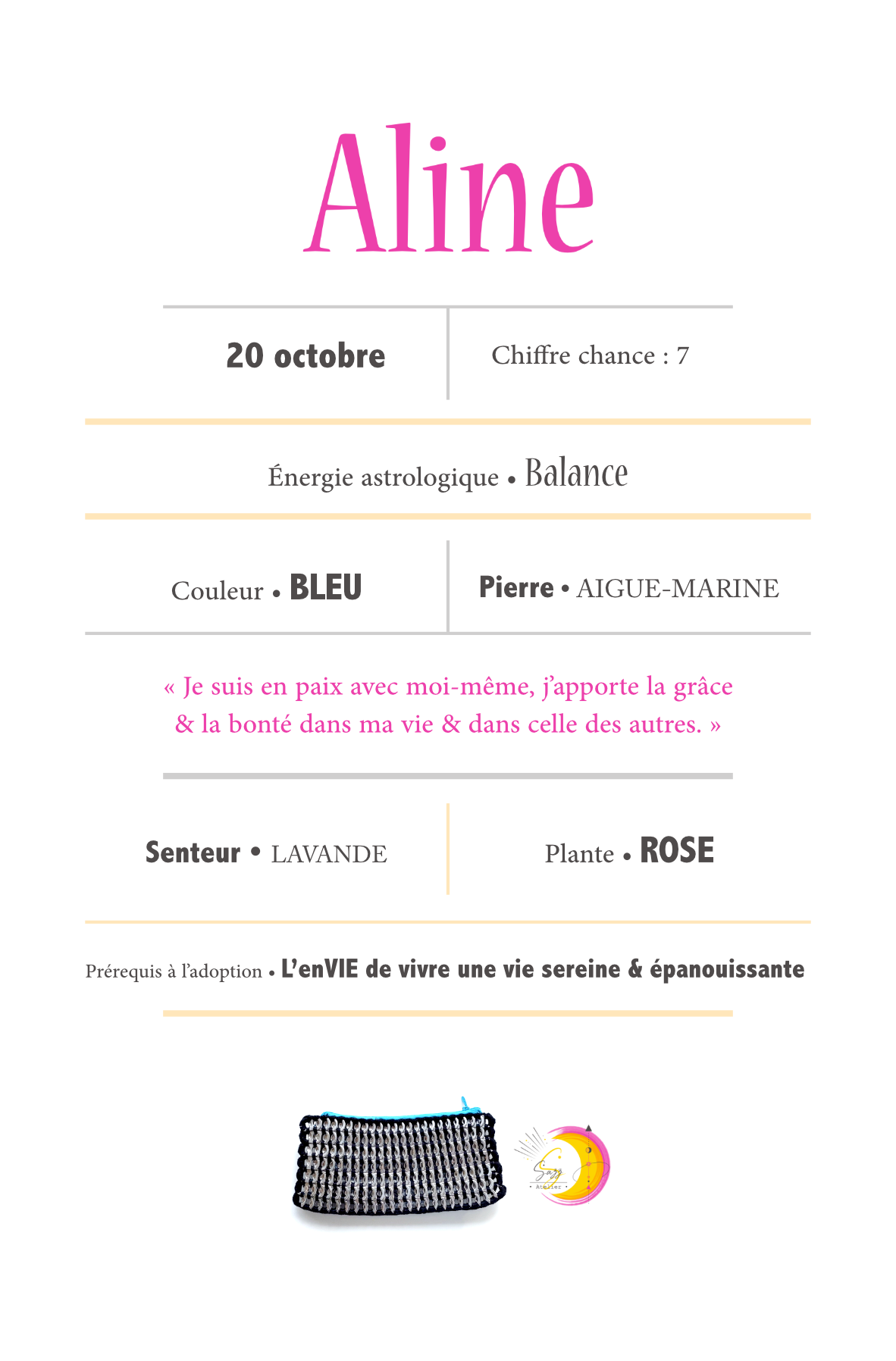 Fiche signalétique • Aline
