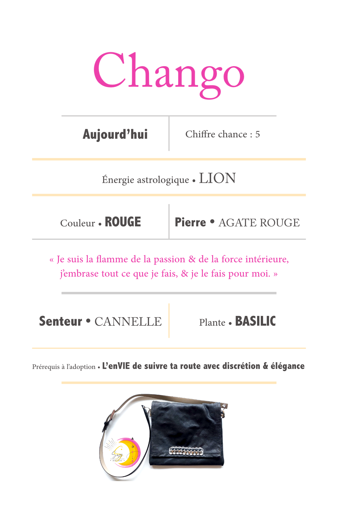 Fiche signalétique • Chango