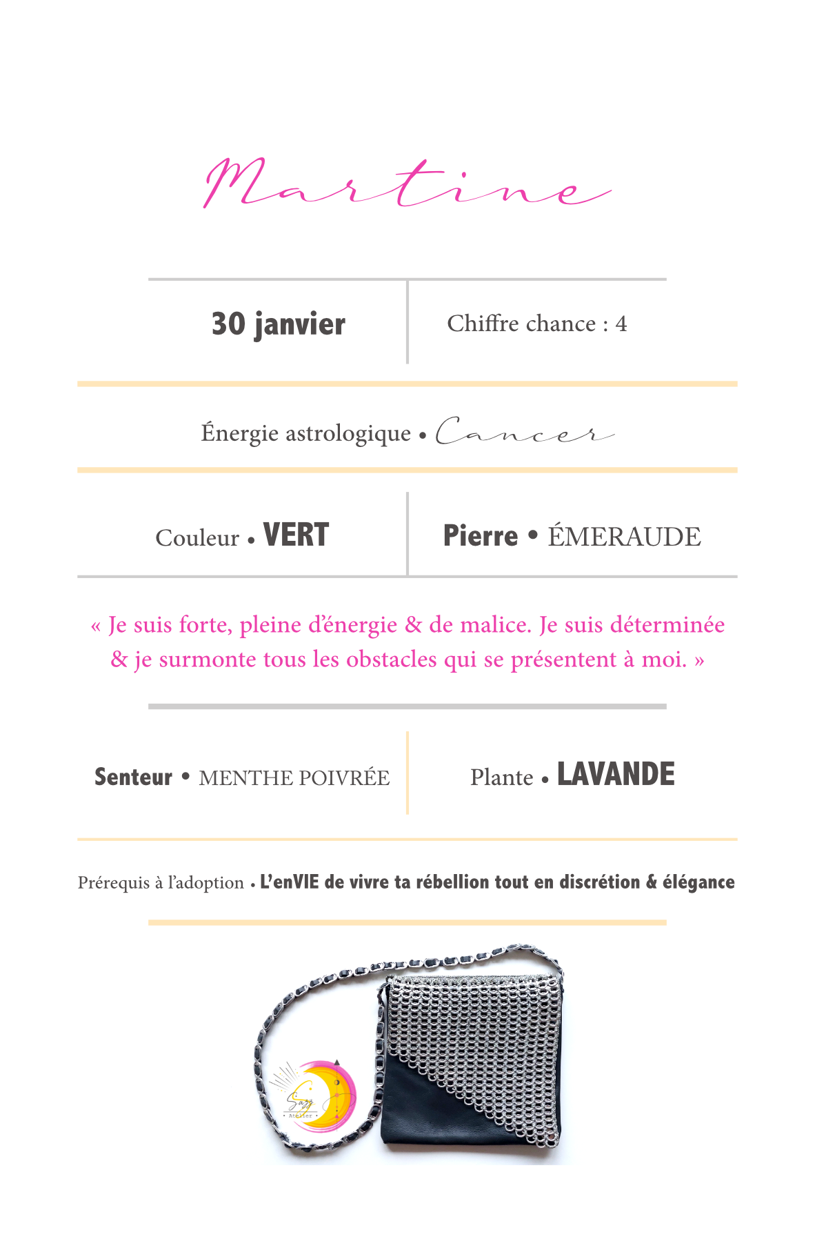 Fiche signalétique • Martine