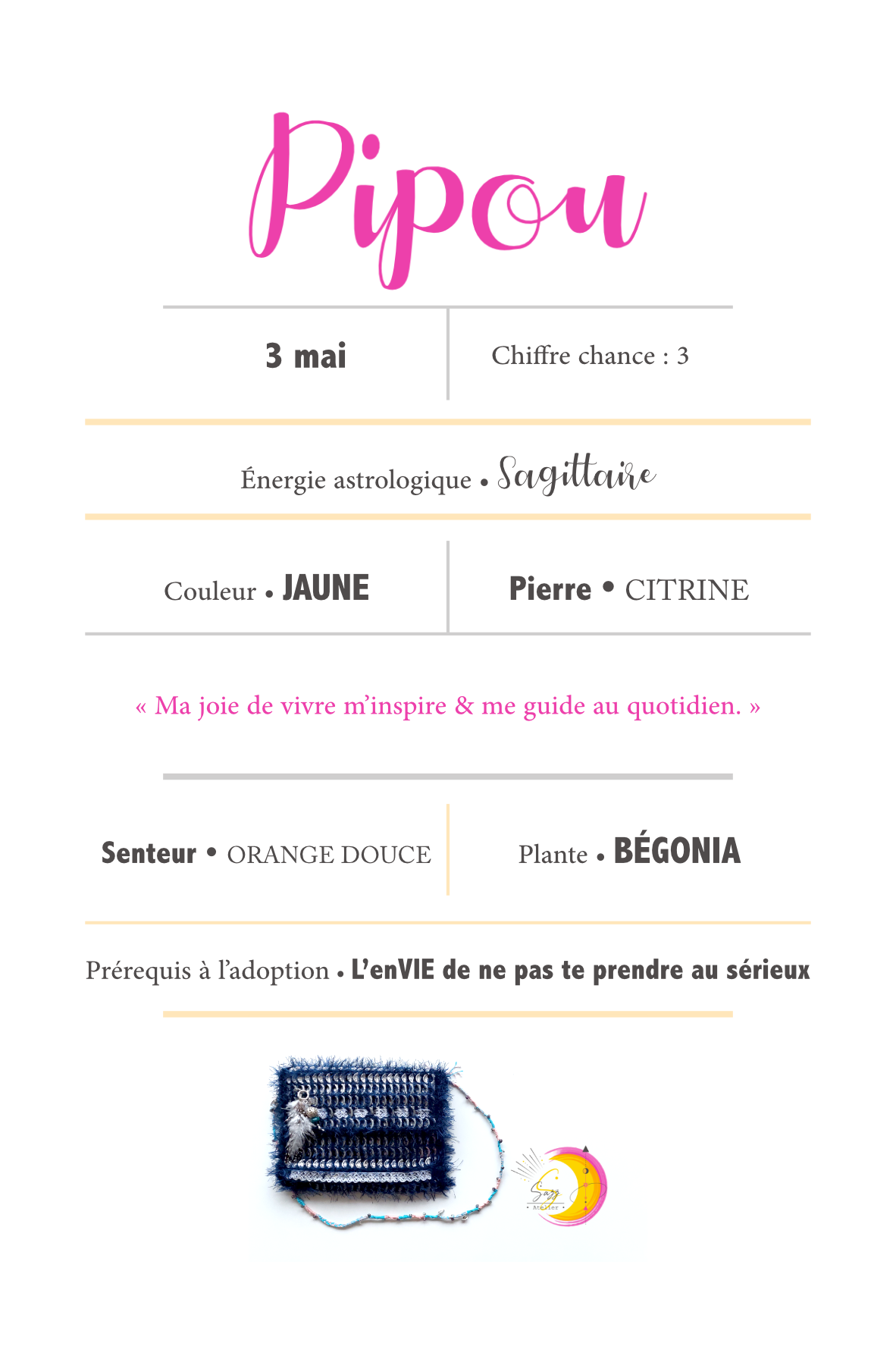 Fiche signalétique • Pipou