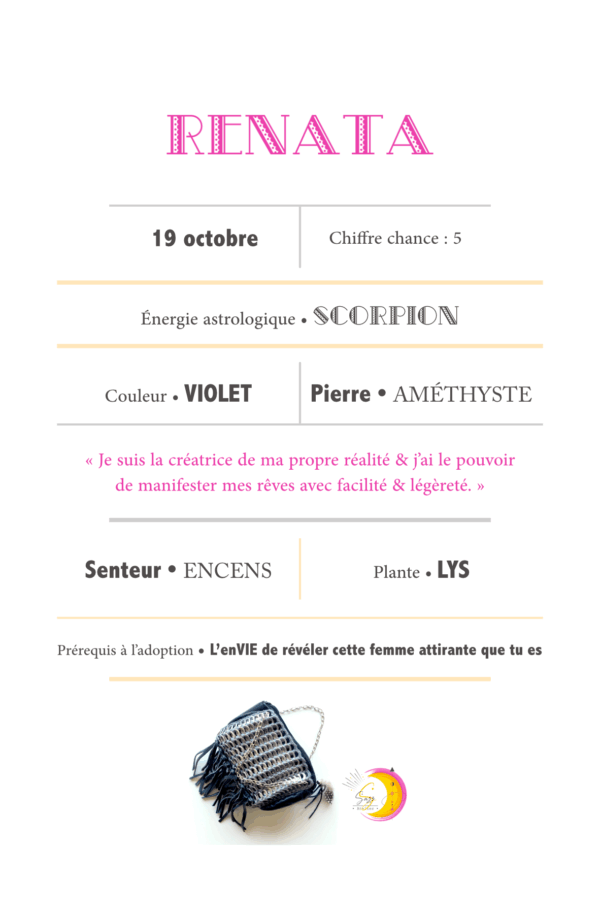 Fiche signalétique • Renata