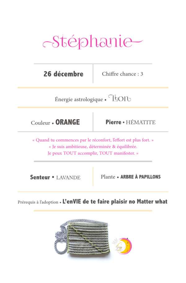 Fiche signalétique • Stéphanie