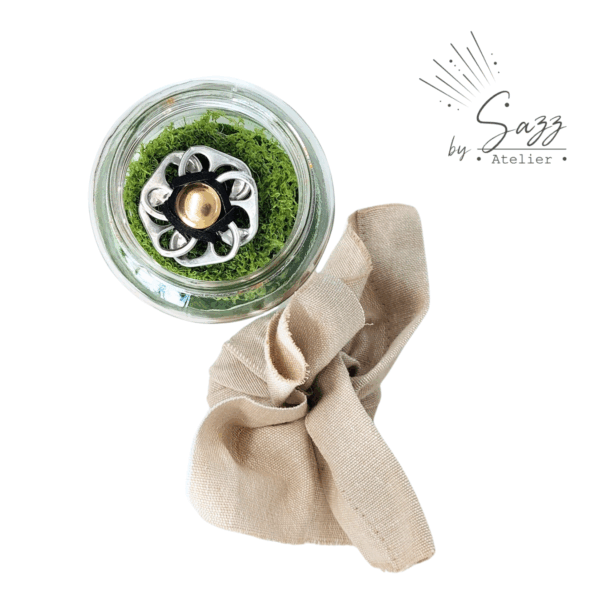 Boutique • Bague • Noir & or • Collection Flower Power