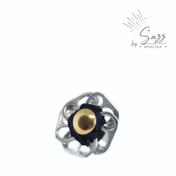 Boutique • Bague • Noir & or • Collection Flower Power