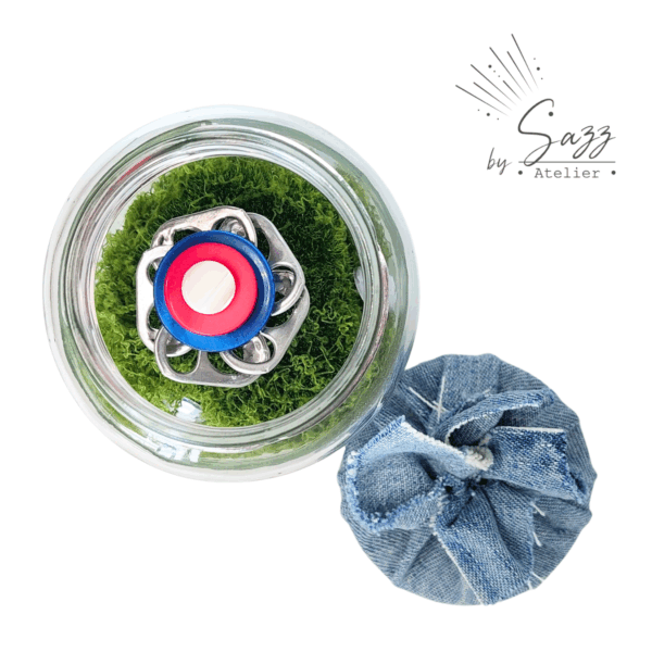 Boutique • Bague • Bleue, rose & blanche • Collection Flower Power