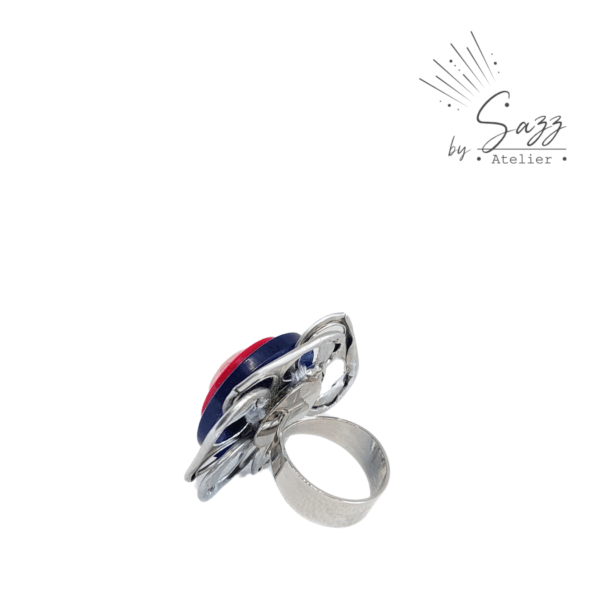Boutique • Bague • Bleue, rose & blanche • Collection Flower Power