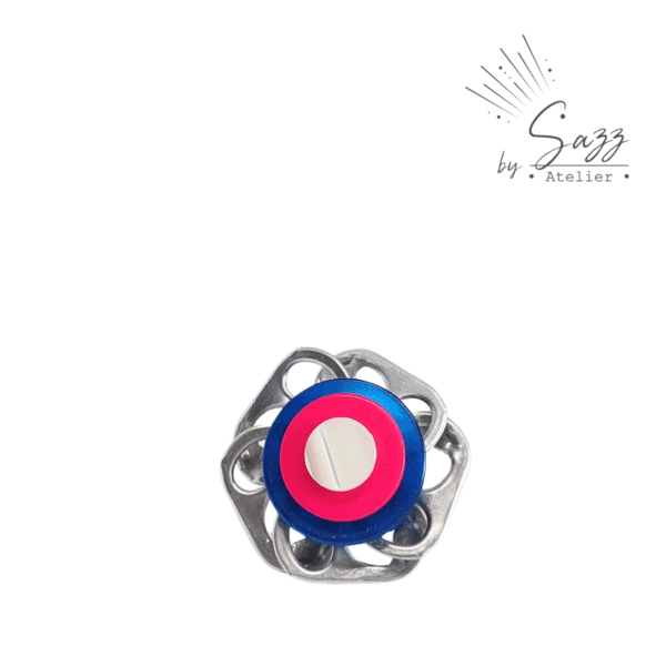 Boutique • Bague • Bleue, rose & blanche • Collection Flower Power