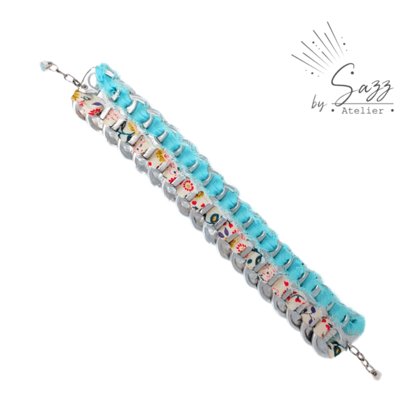 Bracelet duo • Collection Popcycling • Turquoise fleurs
