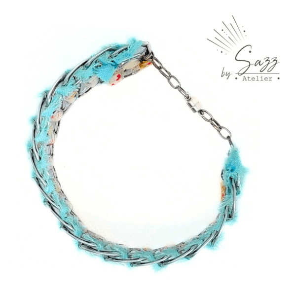 Bracelet duo • Collection Popcycling • Turquoise fleurs