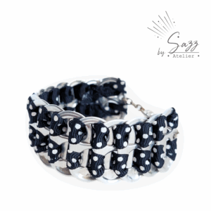 Bracelet • Noir à pois • Collection Popcycling