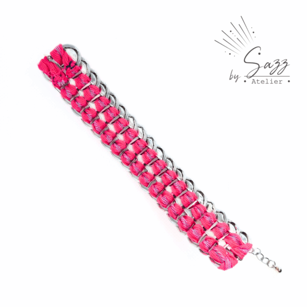 Bracelet • Rose à ligne • Collection Popcycling