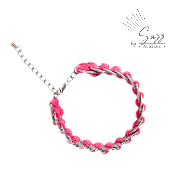 Bracelet • Rose à ligne • Collection Popcycling
