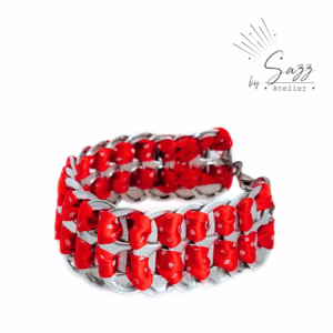 Bracelet • Rouge à pois • Collection Popcycling
