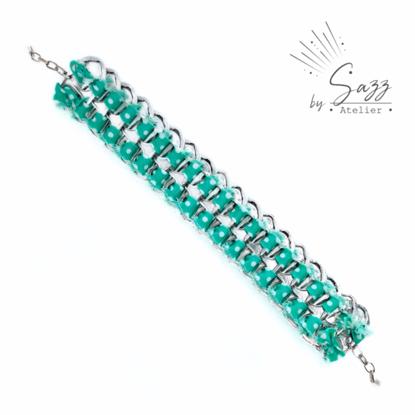 Bracelet • Turquoise à pois • Collection Popcyling