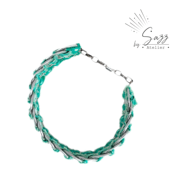 Bracelet • Turquoise à pois • Collection Popcyling